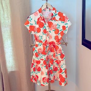 Button up dress with pockets and tie waist